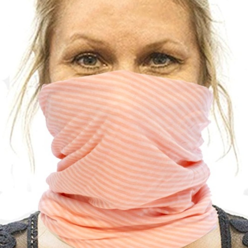 Pink Gaiter Style Face Mask - Beanie - Headband